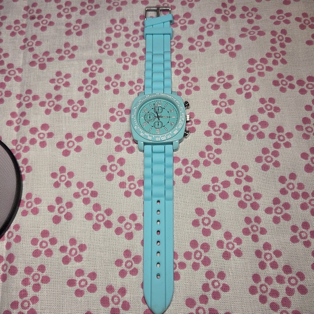 Geneva Turquoise Watch with Silicone Strap